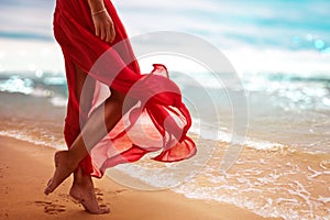 Una mujer sobre el Playa 