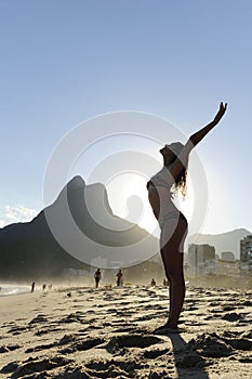 Woman on beach, Rio de Janeiro