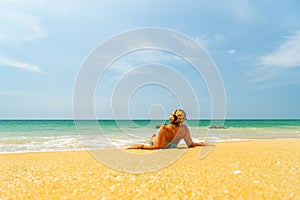 Woman at the beach in Thailand