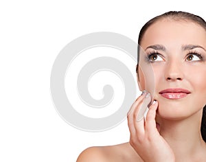 Woman with beautiful clean skin