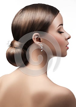 Woman with beautiful hairstyle