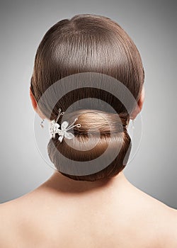 Woman with beautiful hairstyle