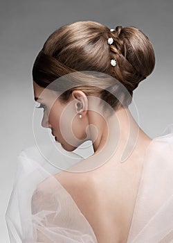 Woman with beautiful hairstyle