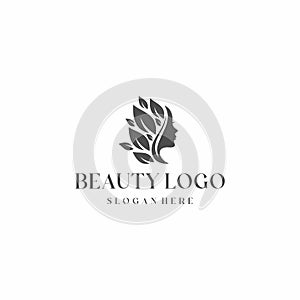 Woman beauty logo concept