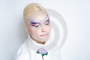 Woman snow make up