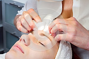 Woman at beauty salon