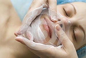 Woman in a beauty salon