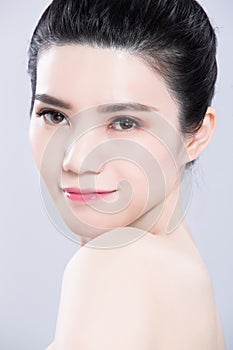 Woman beauty skin care concept