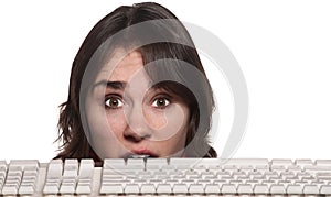Woman Behind Keyboard