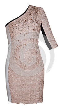 Woman beige event dress