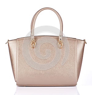 Woman beije handbag