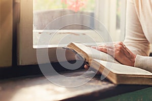 Woman with bible