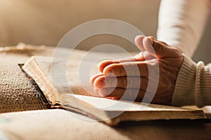 Woman with bible