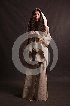 Woman in biblical robe photo