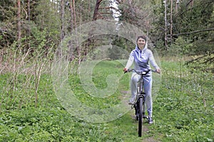 Woman on a bicycle