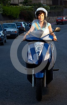 Woman on the bike