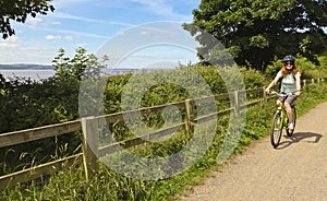 A Woman Bikes the Wirral Way, West Kirby photo