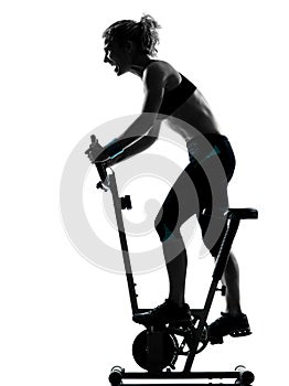 Woman biking workout fitness posture