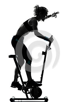 Woman biking workout fitness posture