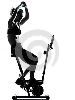 Woman biking workout fitness posture