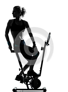 Woman biking workout fitness posture