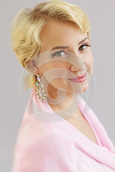 Woman with blond hair