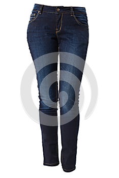 Woman in blue jeans photo
