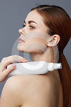 woman body lotion rejuvenation cosmetics close-up Lifestyle
