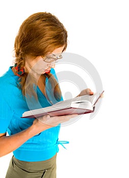 Woman with the book