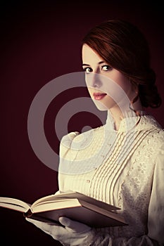 Woman with book