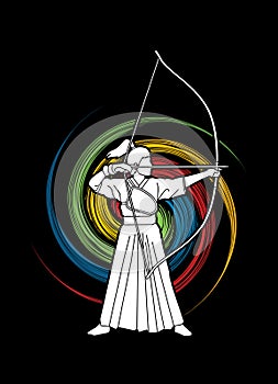 Woman bowing Kyudo