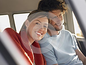 Woman With Boyfriend In Campervan