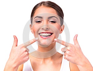 Woman with braces