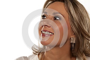 Woman with braces