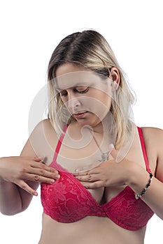 Woman Breast self examination