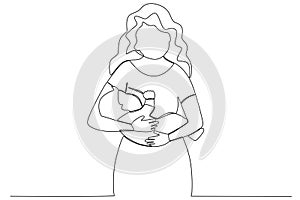 a woman breastfeeding her newborn child