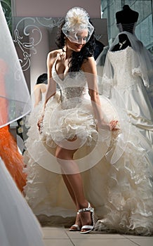 Woman in Bridal Shop