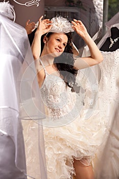 Woman in Bridal Shop