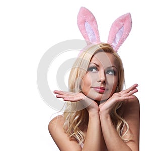 Woman with Bunny Ears.