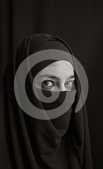 Woman in burka photo