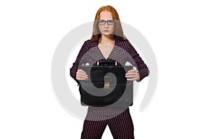 The woman businesswoman concept isolated white background