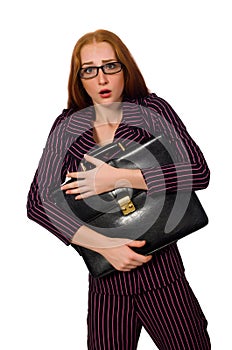 The woman businesswoman concept isolated white background