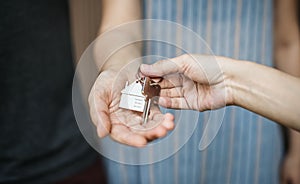 Woman buying a new house