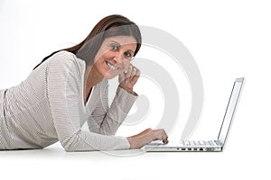 Woman buying online