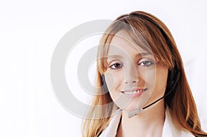 Woman and call centre