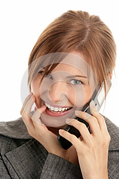 Woman calling by cellular phone