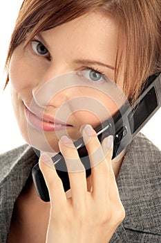 Woman calling by cellular phone