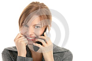 Woman calling by cellular phone