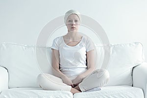 Woman with cancer