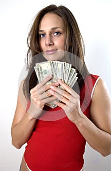 Woman with Cash